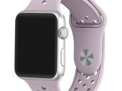 Curea iUni compatibila cu Apple Watch 1/2/3/4/5/6/7, 44mm, Silicon Sport, Soft Purple